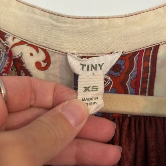 Anthropologie Tiny Rust Boho Design Tunic Top - Picture 2 of 4